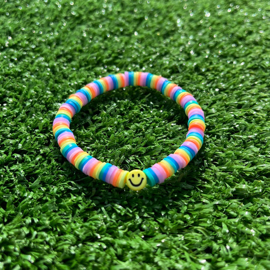 Pastel smiley bracelet