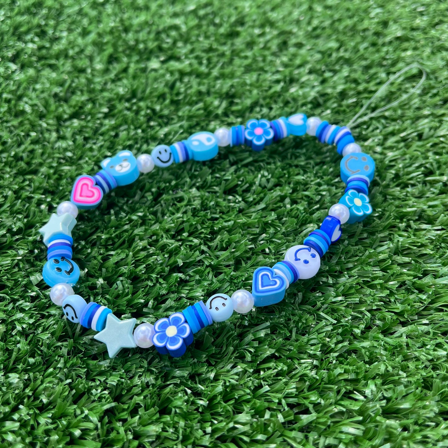 Blue phone charm