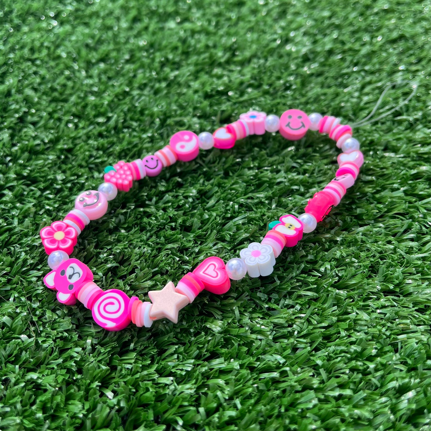 Pink phone charm